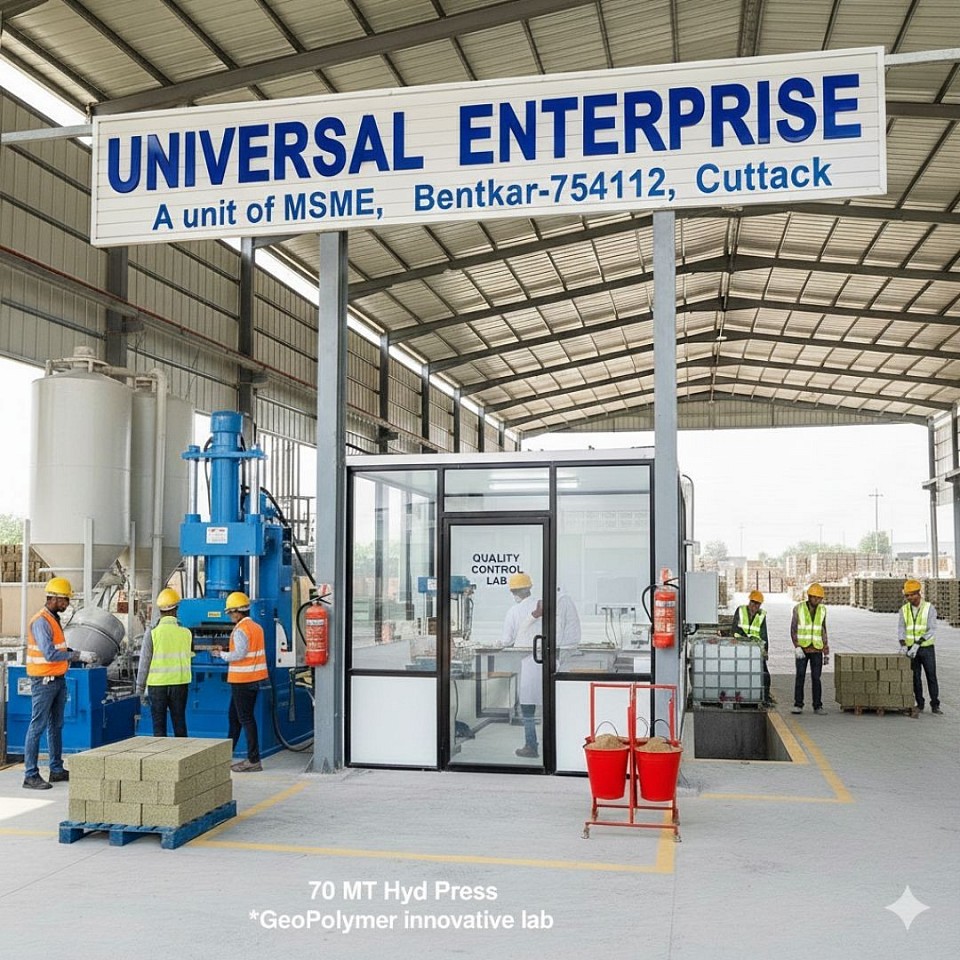 GeoPolymer innovative 🧱 Brick manufacturing unit (MSME)