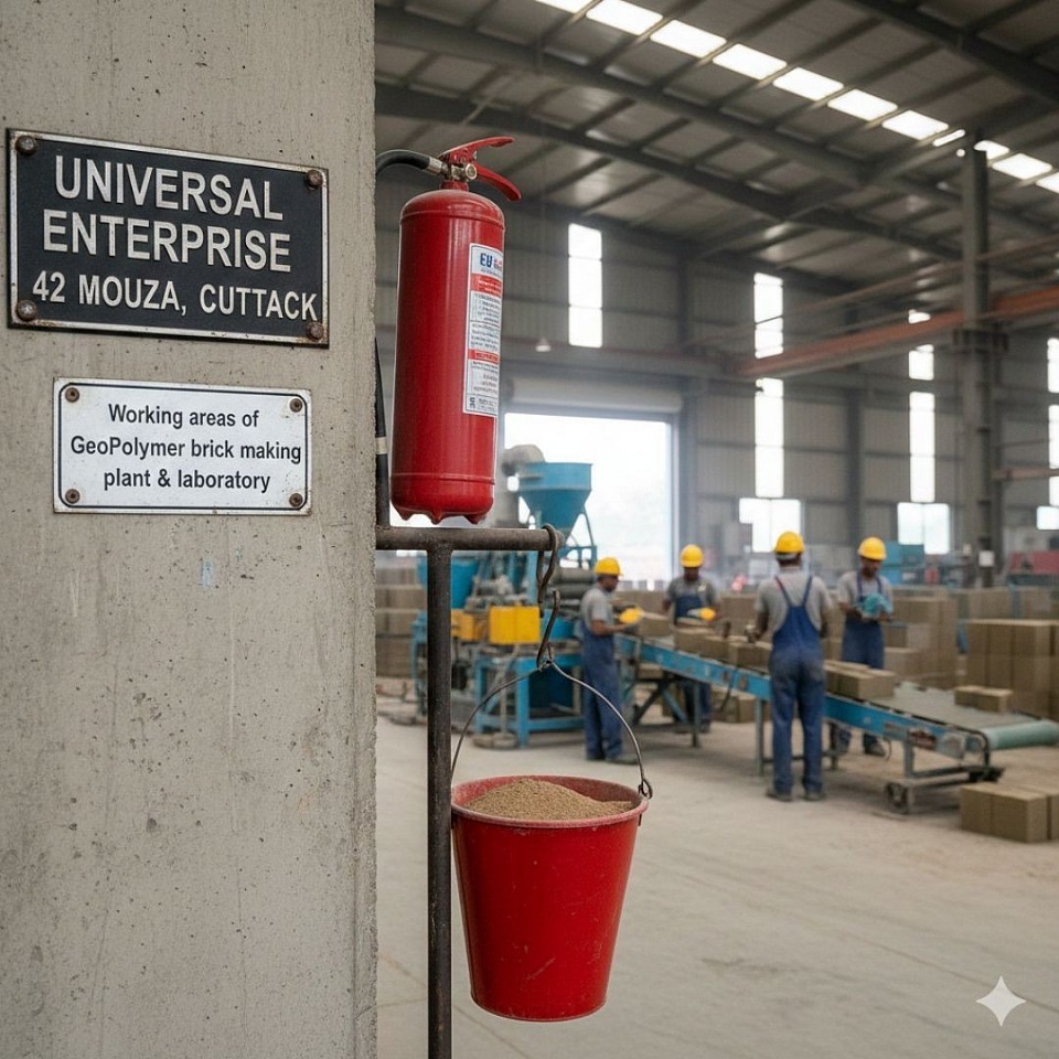 GeoPolymer innovative Brick manufacturing MSME without Portland cement and fossil fuel.